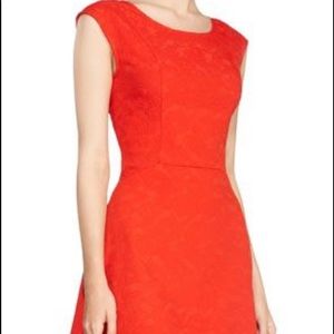Justfab red fit and flare dress